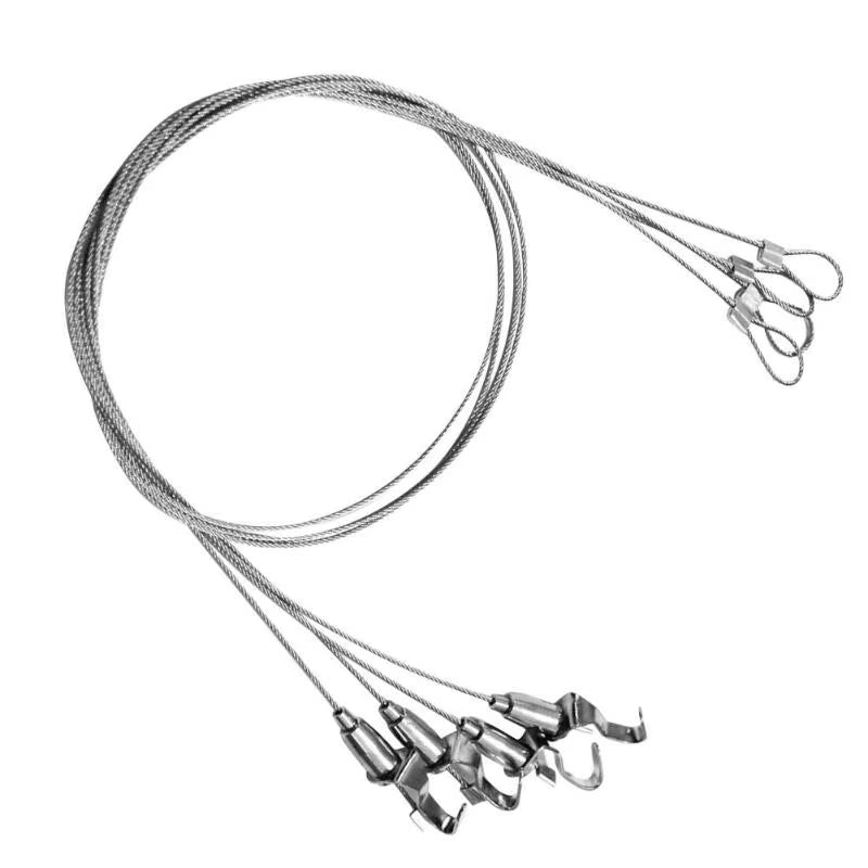 4Pcs Adjustable Hanger Hook Bullet Shape Stainless Steel Wire Professional Art Gallery Picture Display Hanging System Accessory