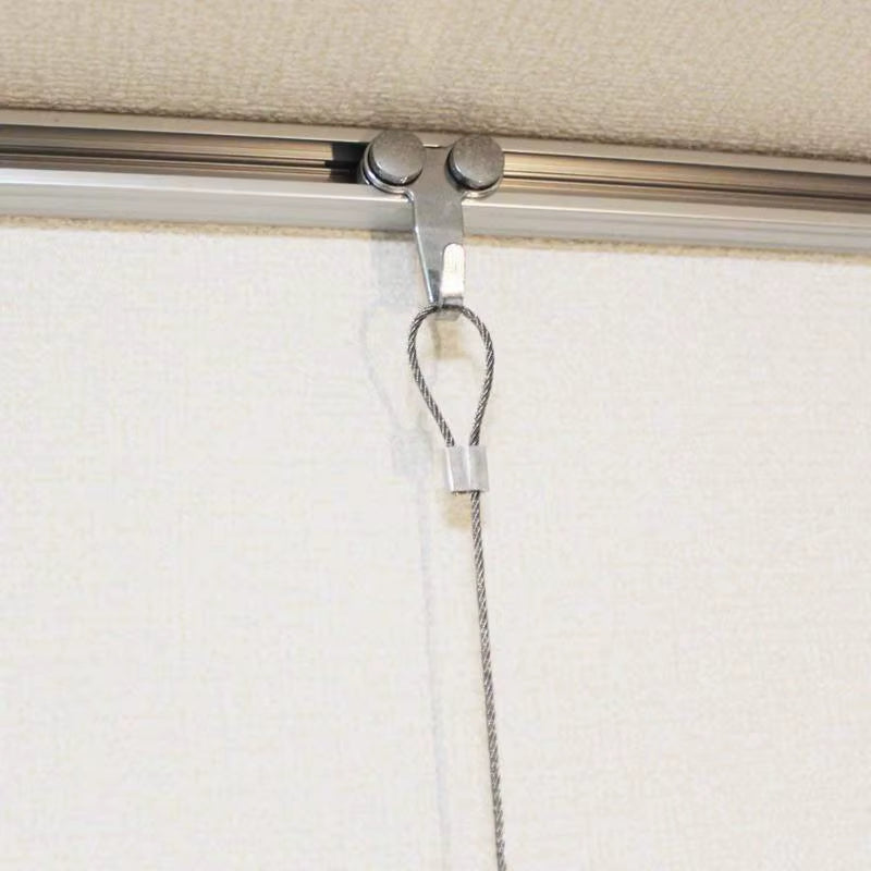 4Pcs Adjustable Hanger Hook Bullet Shape Stainless Steel Wire Professional Art Gallery Picture Display Hanging System Accessory